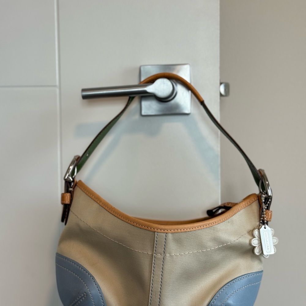 Coach Soho Daisy Leather Twill Hobo Shoulder Bag
